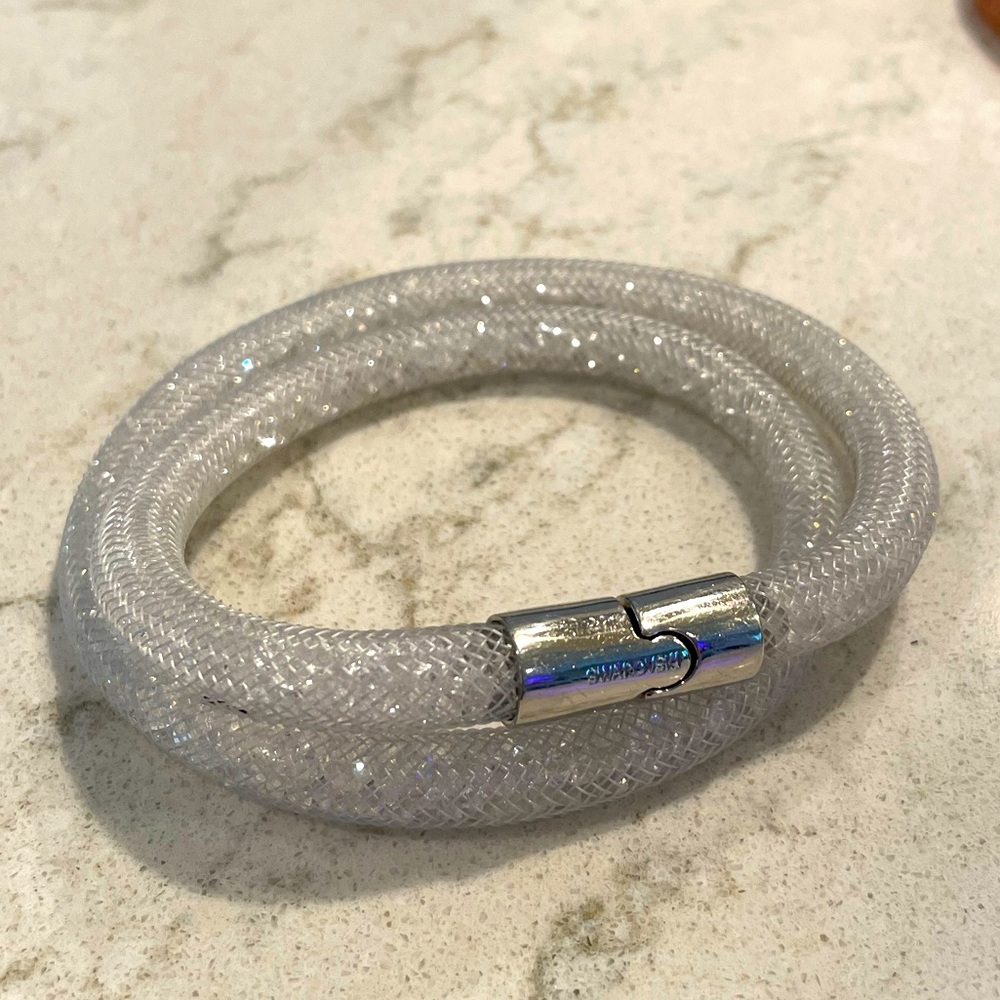 Swarovski Stardust Double Bracelet - white